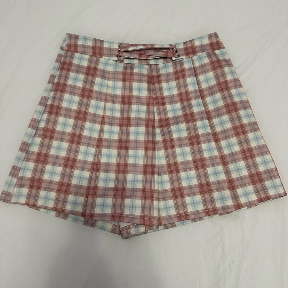 Multicolor plaid shorts
